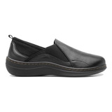 Zapato Slip On Flexi Mujer Confort Casual Negro - 110303