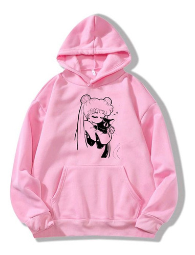 Buzo Sailor Moon Gato Pastel Kawaii Aesthetic Japan Hoodie 