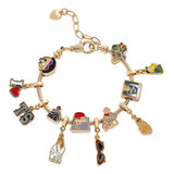 Pulsera Brazalete De Oro Con Temática De Cantante Joyeria