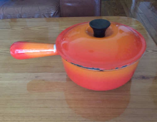 Cacerola Con Mago Le Creuset Francia Hierro Detalle Enlozado