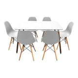 Comedor De Interior Con 6 Sillas Estilo Minimalista Mod.wt03