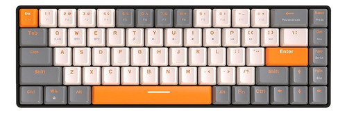 Teclado Mecânico Para Jogos K68 Ergonômico Sem Fio .