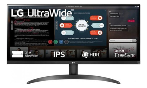 Monitor Ultrawide  26 LG Led 75hz Color Negro Full Hd Gtia