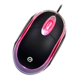 Mouse Otico Usb Com Fio Preto C/ Led Pc Desktop Notebook Dvr