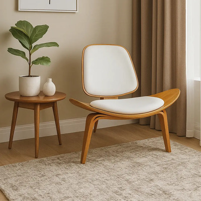 Poltrona Cadeira Shell Corino Branco Lançamento Atual Decor | Parcelamento sem juros
