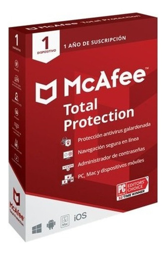 Mcafee Total Protection 1 Dispositivos 1 Año Digital Factura