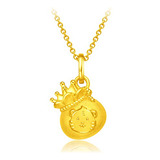 999 Oro Puro Zodiaco Chino Bolsa De La Fortuna Colgante