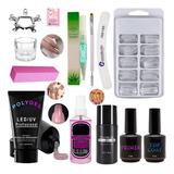 Kit Gel Polygel Molde F1 Prep Top Coat Monomer