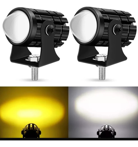 Par Faro Led Exploradora Laser Blanco Amarillo Moto Coche60w