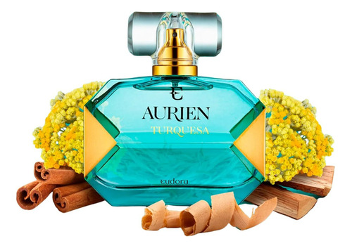 Perfume Eudora Aurien Turquesa - Tesouro Perfumado É Envolto Por Especiarias Quentes, Um Toque Licoroso De Âmbar E Madeiras Cremosas