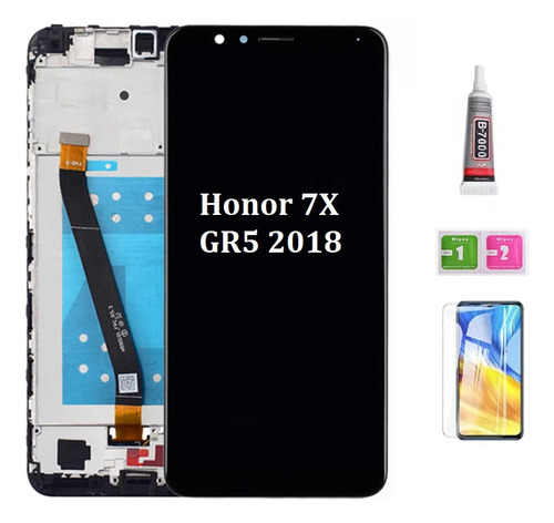 Tela Lcd Com Moldura Para Huawei Honor 7x Black