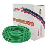 Cable Thw Calibre 10 Kobrex Rollo 100m 100% Cobre Color De La Cubierta Verde