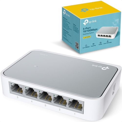 Switch 5 Puertos Tp-link 10/100 Mbps Tl-sf1005d Plug & Play