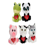 Peluche Con Corazón Animalitos Lindos Importado San Valentín