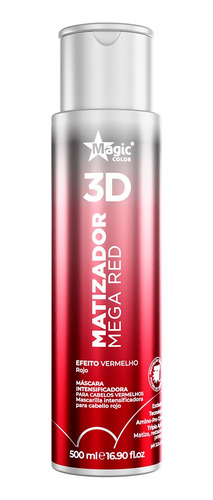 Matizador Magic Color 3d Mega Red - Efeito Vermelho  - 500ml