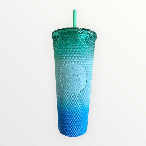 Vaso Starbucks Studded Degradado Azul Nuevo Original Con Sku