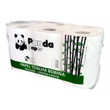 Papel Toalha Bobina Panda 100% Celulose 6 Rolos