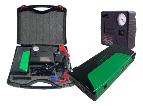 Kit Emergencia Cargador Arrancador Y Compresor A Bateria