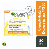 Crema Hidratante Garnier Skin Active Express Aclara Fps 30