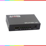 Splitter Hdmi Full Hd 1080 4 Salidas Con Transformador