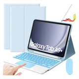 Funda Con Teclado, Mouse Y Lápiz Para Galaxy Tab A9plus 11in