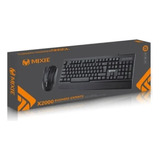 Teclado Gamer Combo X2000 Ingles Color Negro Ergonómico