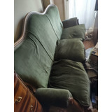 Sillon/sofá Francés Luis Xv Reina Ana Antiguo Relleno Plumas