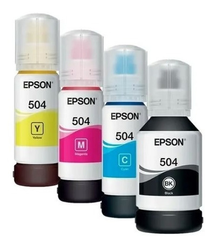 Kit 4 Tintas Originales Epson T504 Para L4150 L4160 L6171