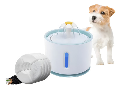 Fuente Dispensador De Agua Electrico Gatos Perro + 5 Filtros