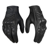 100% Piel De Cabra Guantes De Moto Para Pantallas Táctiles