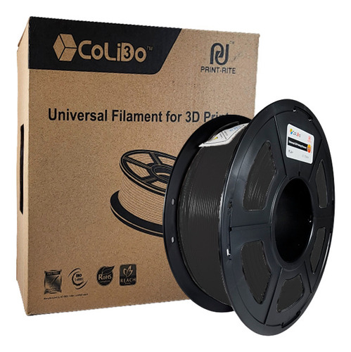 Filamento 3d Abs 1.75 Mm +/- 0.02 Mm 1kg Negro Marca Colido