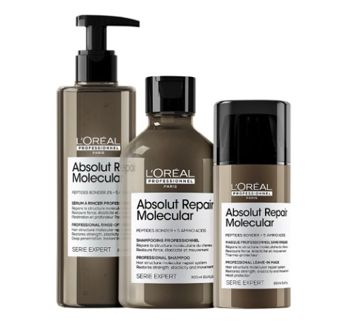 Kit L´oréal Absolut Repair Molecular Sh300ml+leavein+sérum  