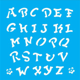 Stencil Opa 14 X 14 Cm - Alfabeto Iv - 976