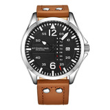 Stuhrling Original Reloj De Cuero Para Hombre, Reloj De Avia