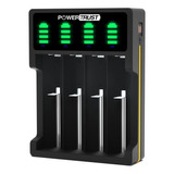 Powertrust Cargador De Bateria Universal Led De 4 Ranuras Pa