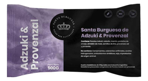 Hamburguesa Vegana Santafood De Adzuki Y Provenzal 500g