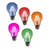 Lampara Luz Foco Led Filamento Color Deco Vintage