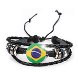 Pulseira Unissex Bandeira Do Brasil