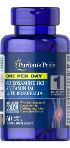 Puritans Pride | Glucosamine Vit D3 & Boswellia | 60 Caplets