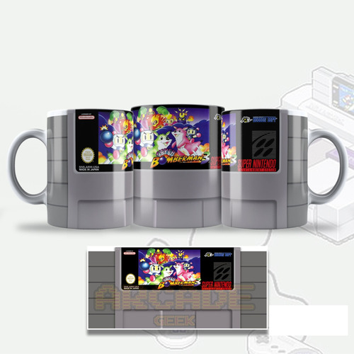 Caneca Gamer Cartucho Fita Snes Video Game Café Chá Present