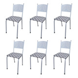 Kit 6 Cadeiras Branca Para Cozinha Almofadada Captone