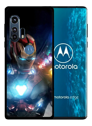 Funda Tpu Moto Edge Plus Iron Man Guante Infinito 