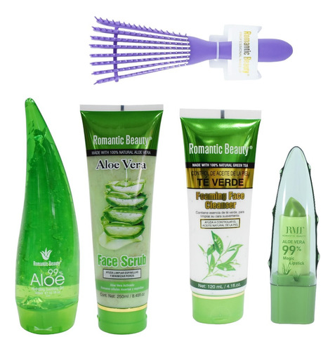 Kit Facial De Aloe Vera - Romantic Beauty