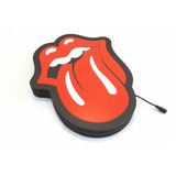 Luminoso Rolling Stones Boca Placa Led 