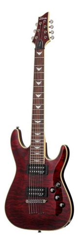 Guitarra Eléctrica Schecter Omen Extreme-7 De Caoba Black Cherry Con Diapasón De Palo De Rosa