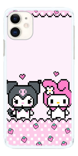 Capinha Compatível Pixel Art My Melody Kuromi 2 - iPhone