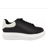 Tênis Casual Alexander Mcqueen Masculino Preto Branco