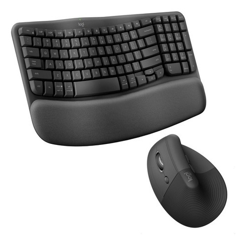 Logitech Combo Ergonómico Teclado Wave Keys + Mouse Lift Izq