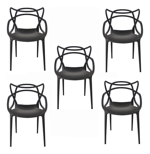 Kit 5 Cadeira De Jantar Allegra Top Chairs Promoção