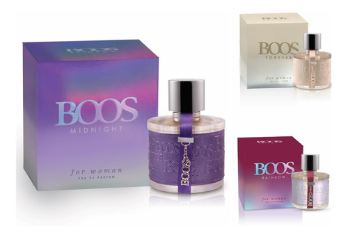 3 Perfumes Boos Midnight/ Forever/rainbow X 100 Ml (edp)